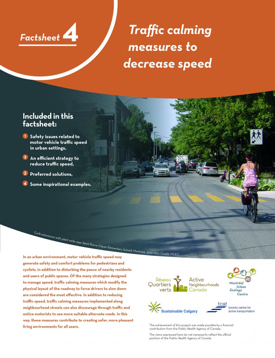 Traffic-calming measures to decrease speed